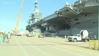 USS John C. Stennis arrives at its new home in Norfolk