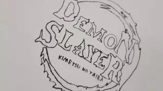 Demon slayer logo drawing # part (1/10) of demon slayer anime drawing