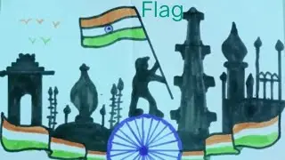 Independence day flag drawing 🇮🇳🇮🇳#shorts#independenceday #anjisnu 