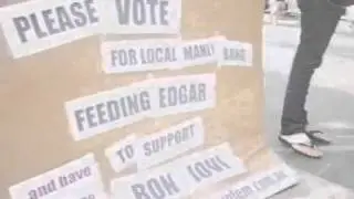 FEEDING EDGAR - Busking/Campaigning for votes to support BON JOVI