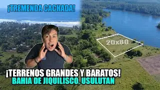¡TREMENDA CACHADA! Vendo TERRENOS GRANDES 20X80 en la Bahia de Jiquilisco, a 7 minutos de la Playa