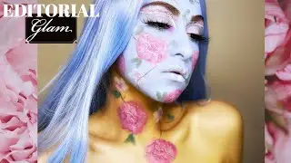 EDITORIAL Glam - Creative Makeup - Body Art - Inspired by Silk Painting - By Sarah Haroon