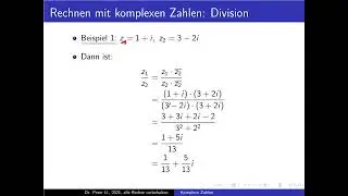 Komplexe Zahlen Folge 20: Division von komplexen Zahlen