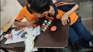 A program held of rangoli making in school.FUTURE IAS Academy DEWAS