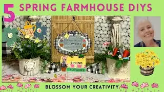 5 under $5 / Farmhouse Spring Decor/ Blossom Your Creativity