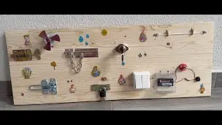 Making a busy board for little ones #diy  #busy #board #minimal #repair