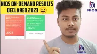 nios on-demand exam results declared 2023 | on-demand August - October exam result declared 2023