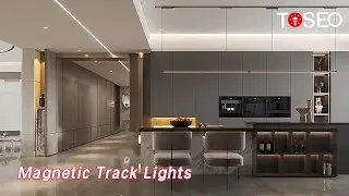 Recessed Magnetic Track Lights COB 90 CRI 48V 3 Phase White / Black