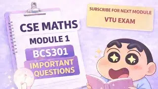 CSE Maths Module 1 Important Questions | BCS301 | VTU Exam