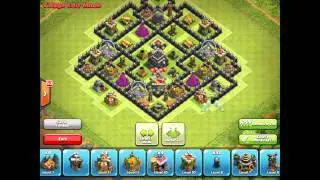 Clash of Clans - TH8 New Town Hall 8 Trophy Base (After Halloween Update/4 Mortars) - 2014