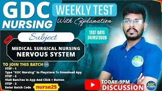 Weekly Test Explanation Class (24/1/26) | Anatomy & MSN – Nervous System | NORCET