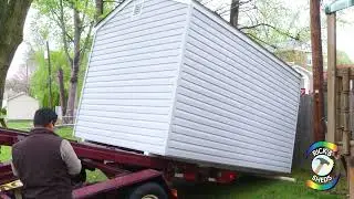 Shed Delivery on a Concrete Pad | Backyard Shed Installation | Rick&rsquo;s Sheds Aston Pa