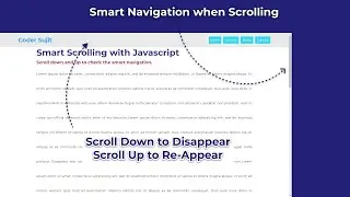 Hide Navbar on Scroll Down and Show on Scroll Up | Html CSS and Javascript