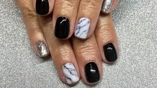 Add Strength to Natural Nail with Gel Polish & Acrylic Powder/Marble Nails