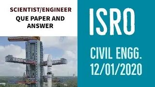 ISRO CIVIL scientist/engineer que paper and answer||12/01/2020.