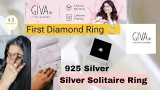 GIVA solitaire Silver Ring| I bought Diamond Ring| #giva #diamondring #solitairerings #nilofershaikh