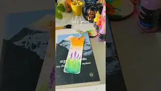 🎨bookmark painting #art #watercolor #painting #viral #artist #aesthetic #shortvideo #gouache #uk