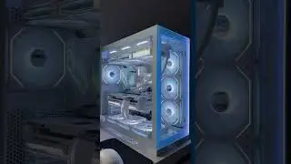 my first snow white pc build with lian-li sl120 infinity and lian-li o11 evo case xD ❄️