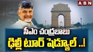 సీఎం చంద్రబాబు ఢిల్లీ టూర్ షెడ్యూల్ ..! | CM Chandrababu Delhi Tour Updates | ABN