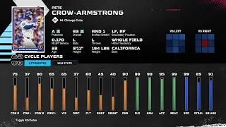 【MLBTheShow25Stats/メジャーリーグ選手能力】Cubs 4 Pete Crow-Armstrong CHC ピート・クロウ=アームストロング選手