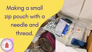 Making easy small zip pouch with DIY kits by craftingcottage.de