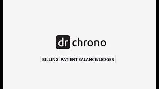 Balance Ledger Report in DrChrono // EHR - Practice Management | drchrono