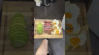 I own nothing but steak, eggs avocado 😭 #steak #youtubeshorts