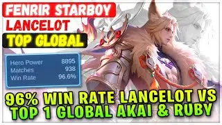 96% Win Rate Lancelot VS Top 1 Global Akai & Supreme Ruby [ Top Global Lancelot ] FENRIR STARBOY