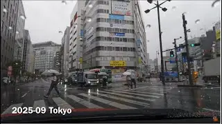 🚗☀️Japan Drive in Tokyo - Yasukuni Street, Morning 2025 #driving #japan #tokyo #roadnoise #4K