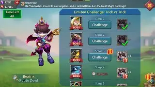 Lords mobile limited Challenge: trick vs trick | Petite Devil stage 3 AutoMode | Beatrix stage 3
