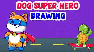 The Superhero Dog Drawing || Dog Superhero Drawing For kids || #superhero #dog