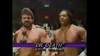 Steve Williams & Ron Simmons in action   Worldwide Oct 8th, 1988