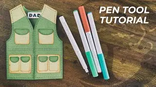 Использование инструмента &laquo;Перо&raquo; в пространстве Cricut Design &mdash; держатель подарочной карты для рыболовного жилета