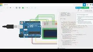 Arduino LDR Sensor With LCD 16x2 Output Simulation Tinkercad