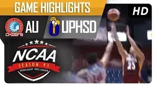 AU Chiefs vs. UPHSD Altas | NCAA 93 | MB Game Highlights | August 15, 2017