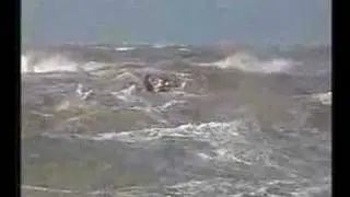 lifeboat does backflip in storm surf