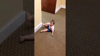 Baby runs into wall learning to walk🦵💪👶