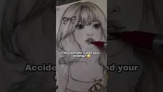 Easy hack to fix a ruined artwork! 😇 (JOKE)  #preppy #slay #hack #makimah500artcomp