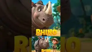 Rhino 🦏 & Penguin 🐧 Learning the Names of Animals! #kids #kidstv #animal #wild #rhino #penguin