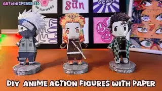 How to make anime action figures with paper at home  / action figures /Paper craft/ easy craft ideas