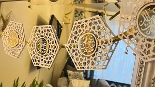Diy Eid banner 2023/Eid home decoration ideas/diy banner from cricut machine