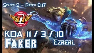 SKT T1 Faker EZREAL vs KAI'SA ADC - Patch 9.17 KR Ranked