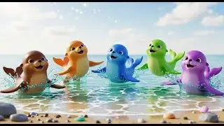 Five Little Sea Lions Splash Splash Splash 🦭 | Nursery Rhymes for Kids & Baby Songs