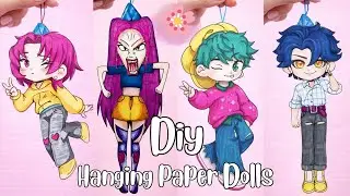 DIY 25+ paper hanging dolls || Pinterest Inspired paper puppets || How to make paper hanging puppets