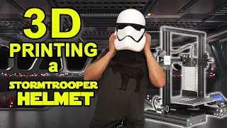 3D printing my first Star Wars Stormtrooper helmet with my Creality Ender 3 printer. Part 1