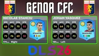 DLS 26 | 🔥 Genoa CFC New Players Ratings in DLS 26 