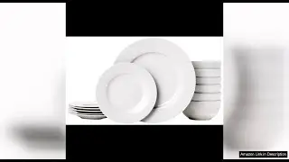 Amazon Basics 18-Piece Kitchen Dinnerware Set, Plates, Dishes, Bowls, Service for 6 Review