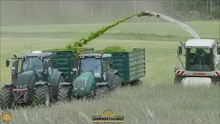 GPS Ernte - H&auml;ckseln / Claas Jaguar 850 mit DIRECT DISC 520 - Valtra Traktoren im Einsatz
