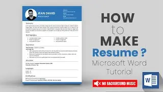 Resume Template Word DOWNLOAD FREE ⬇ (2021) How to Make CV in MS Word