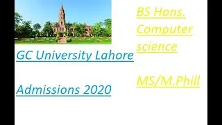 Government College University Lahore admissions 2020| GCUL